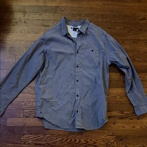 Nike SB Men's Casual Gray Button-Down Shirt